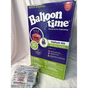 Helium Tank 8.9 cu. ft. Balloon Time Kit NIB Factory SEALED extra pack balloons